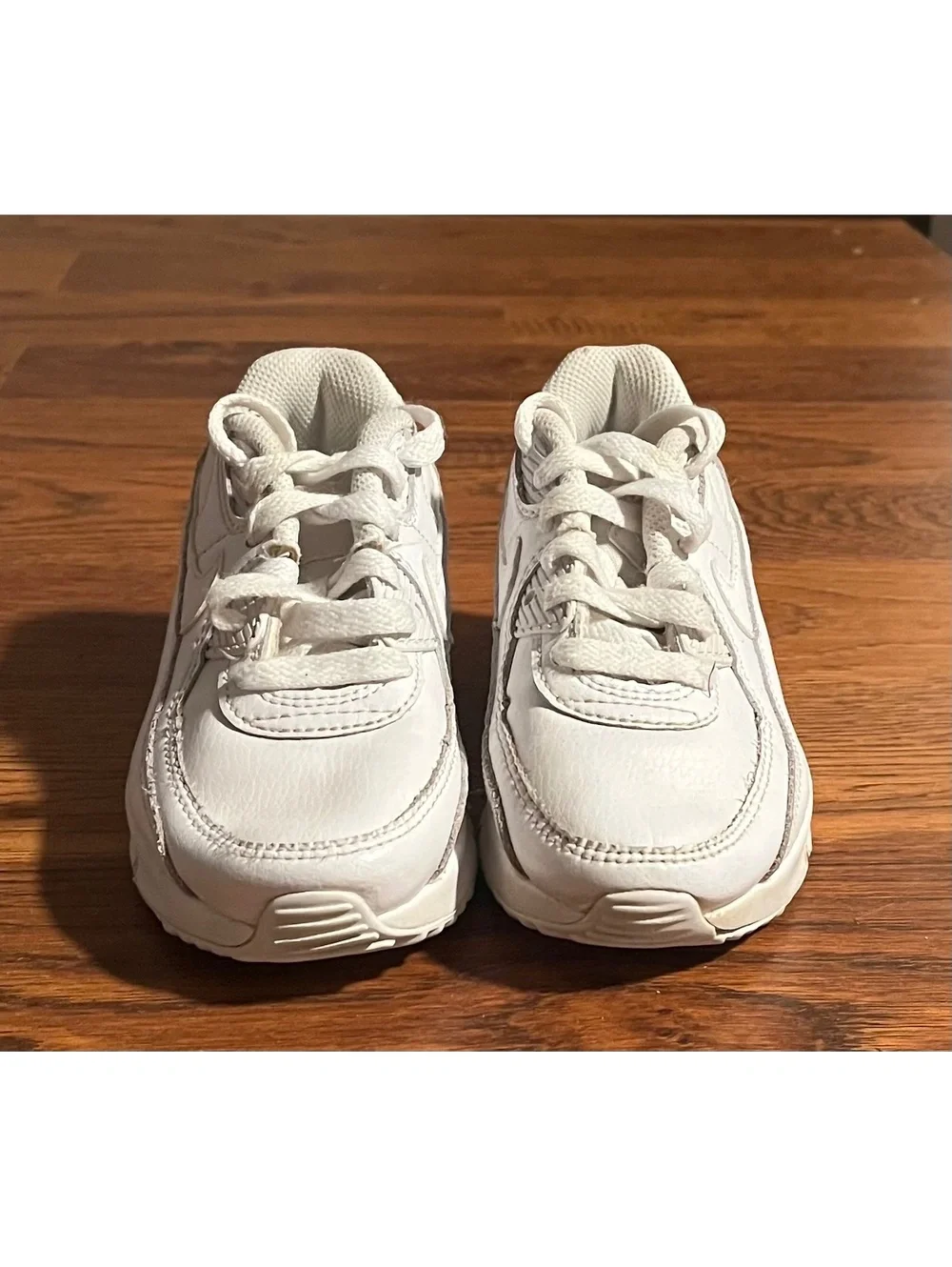 Nike Air Max 90 White Leather Sneakers Size 11C